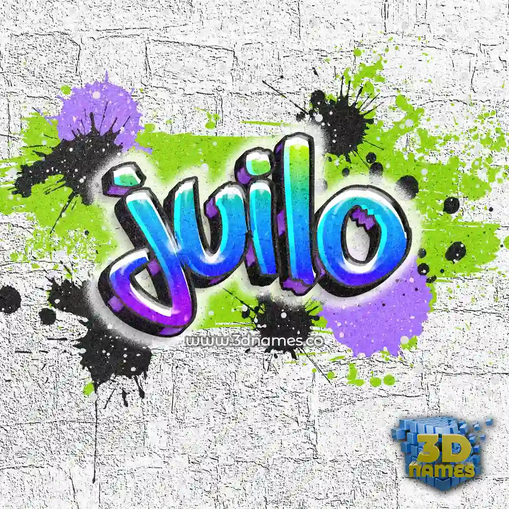 juilo in Graffiti Grunge style - 3D name wallpaper