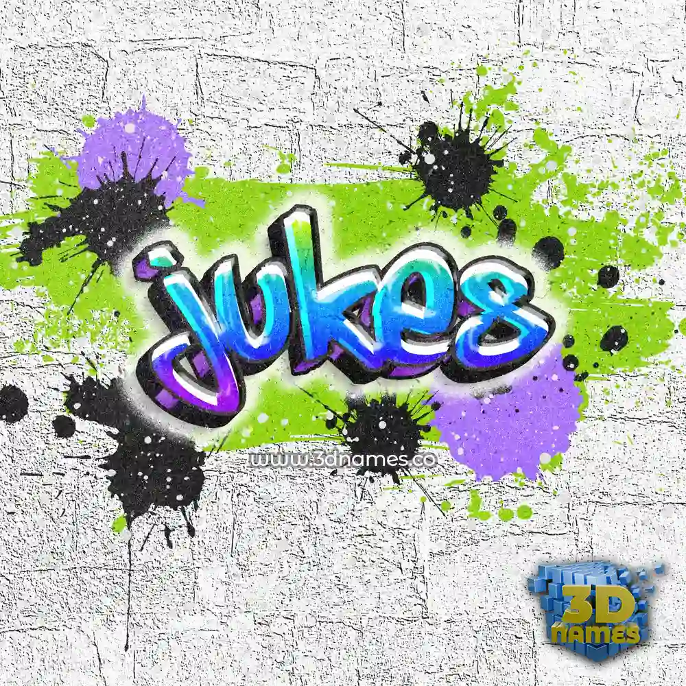 jukes in Graffiti Grunge style - 3D name wallpaper