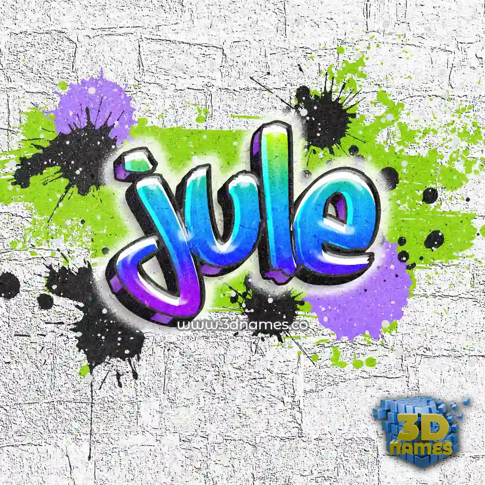 jule in Graffiti Grunge style - 3D name wallpaper