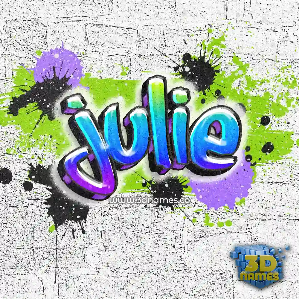 julie in Graffiti Grunge style - 3D name wallpaper