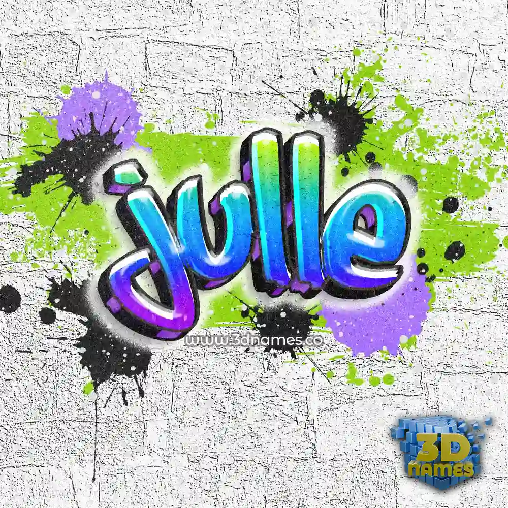 julle in Graffiti Grunge style - 3D name wallpaper