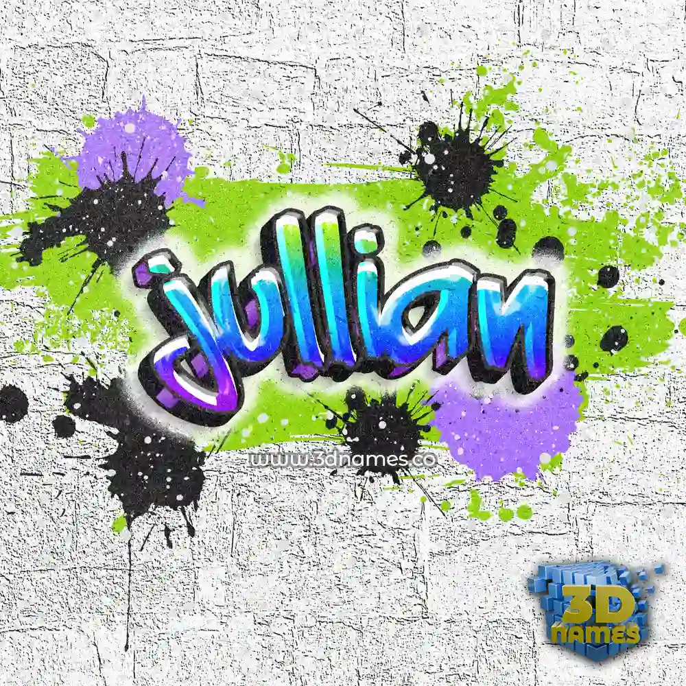 jullian in Graffiti Grunge style - 3D name wallpaper