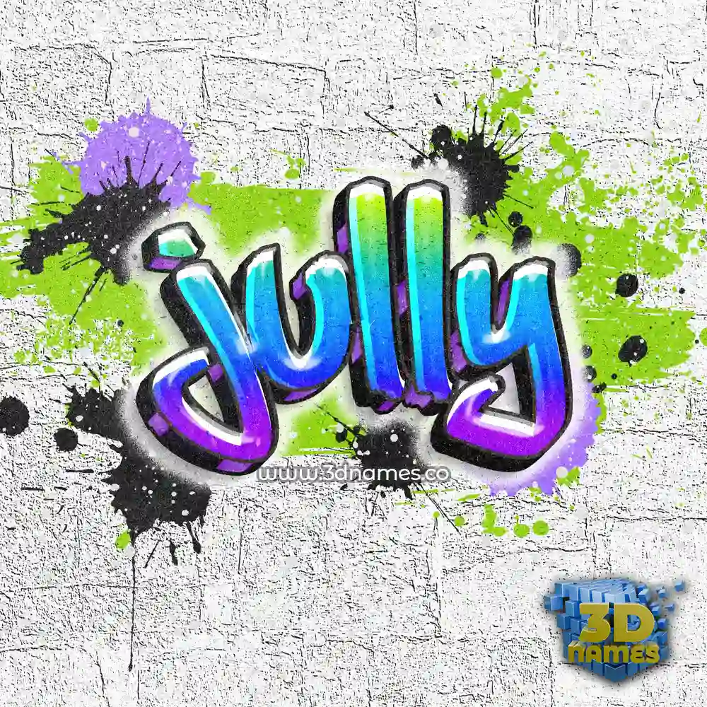 jully in Graffiti Grunge style - 3D name wallpaper