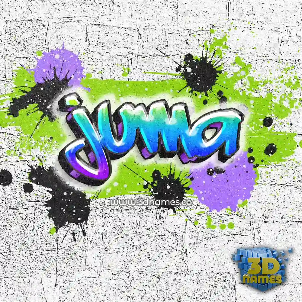 juma in Graffiti Grunge style - 3D name wallpaper