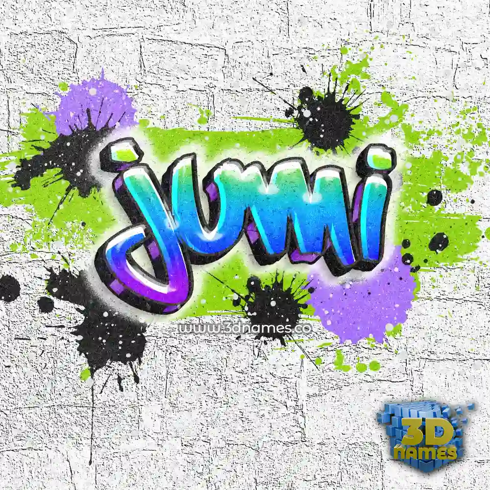 jumi in Graffiti Grunge style - 3D name wallpaper
