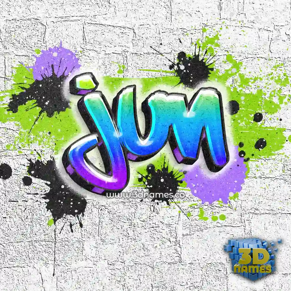 jun in Graffiti Grunge style - 3D name wallpaper