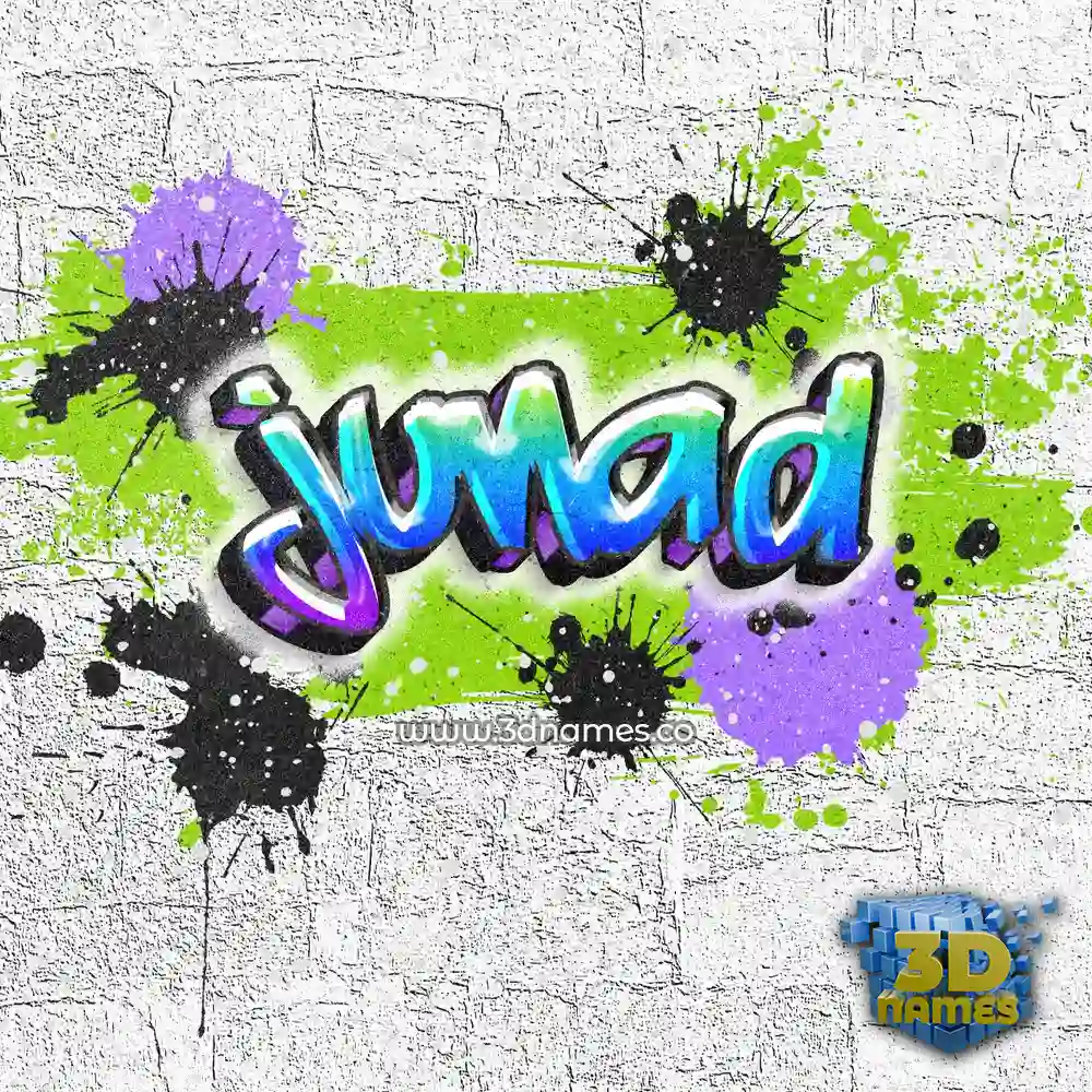 junad in Graffiti Grunge style - 3D name wallpaper