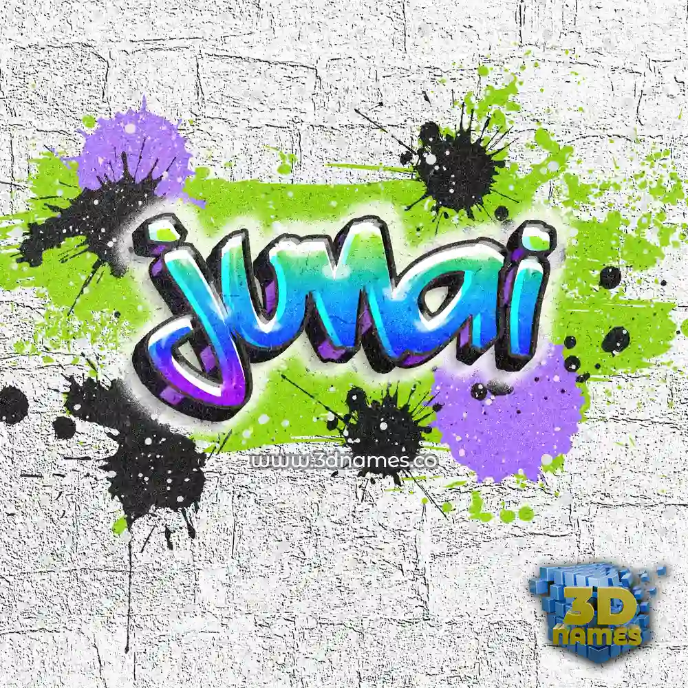 junai in Graffiti Grunge style - 3D name wallpaper