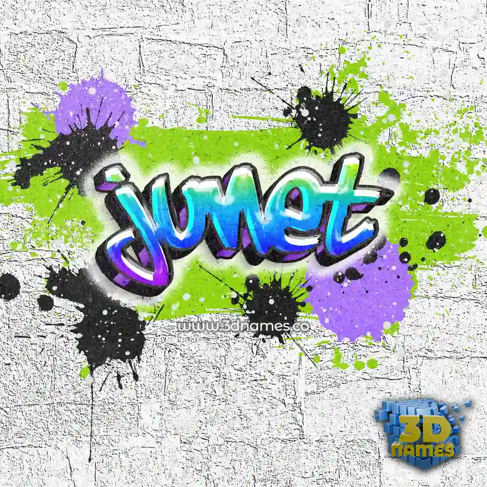 junet in Graffiti Grunge style - 3D name wallpaper