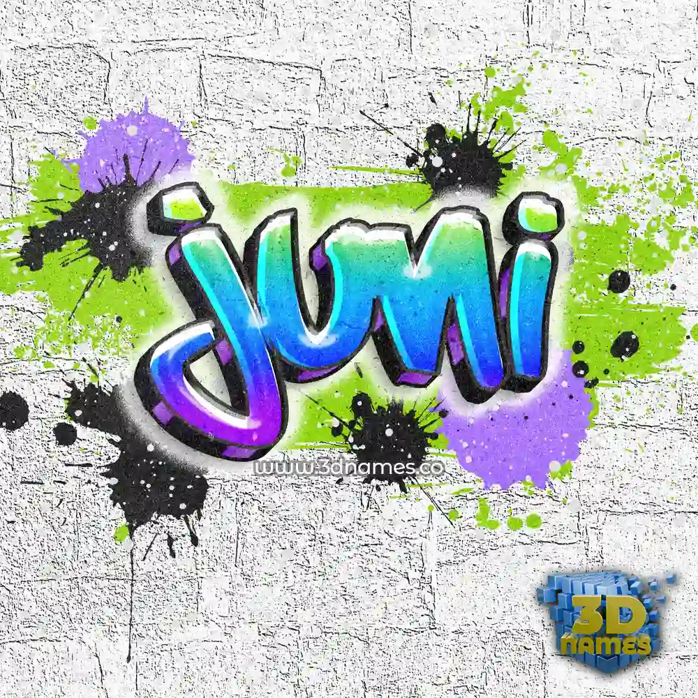 juni in Graffiti Grunge style - 3D name wallpaper