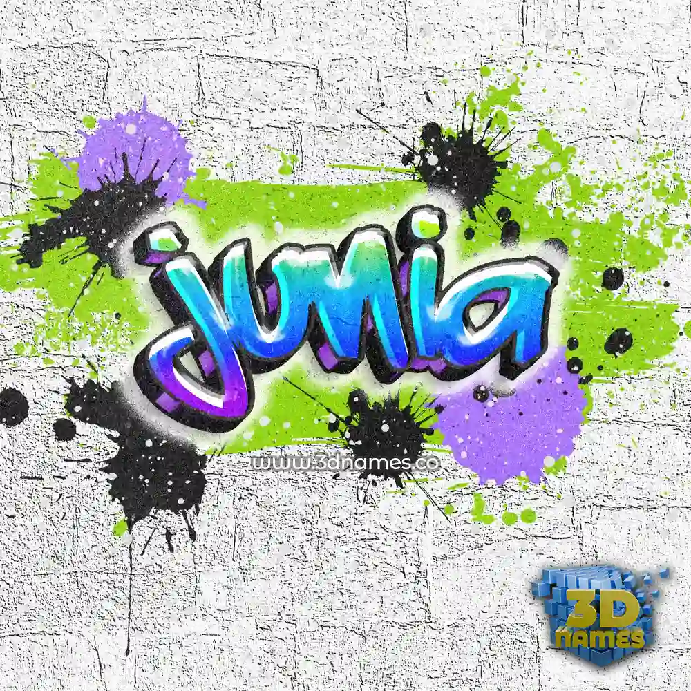 junia in Graffiti Grunge style - 3D name wallpaper