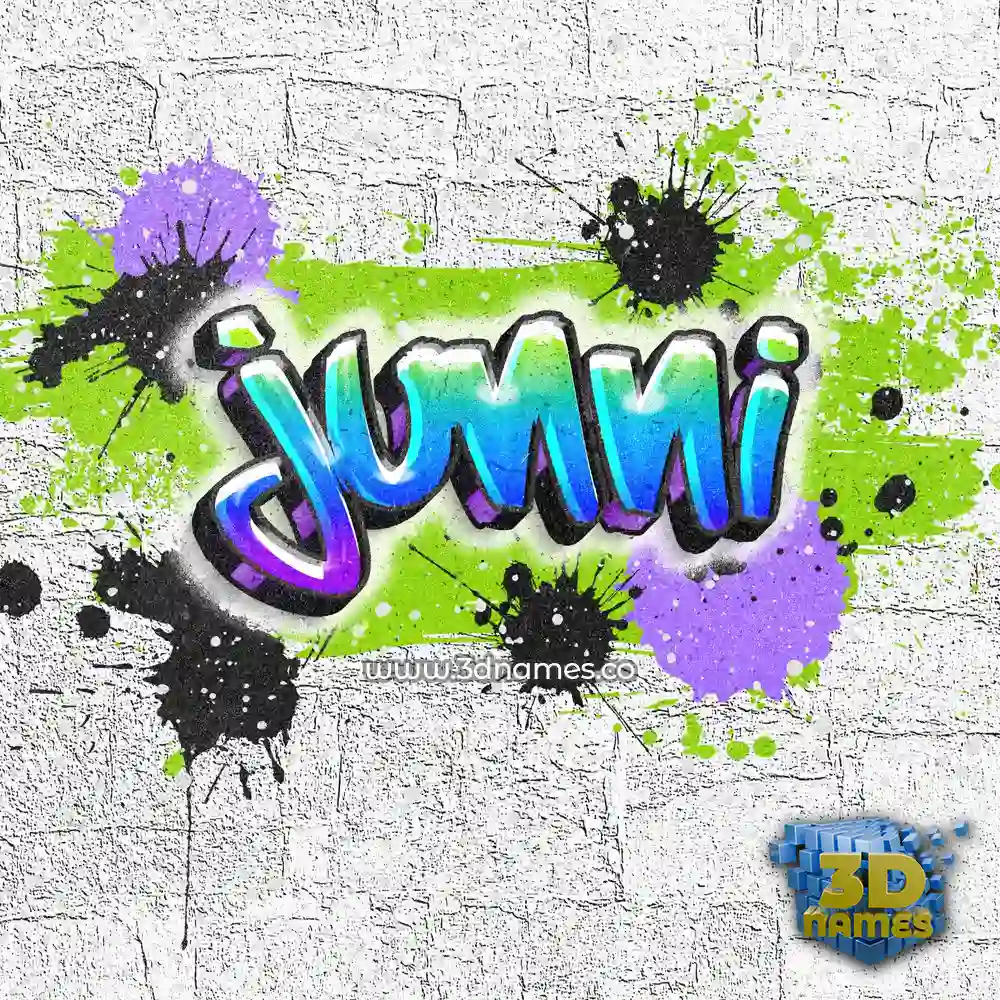 junni in Graffiti Grunge style - 3D name wallpaper