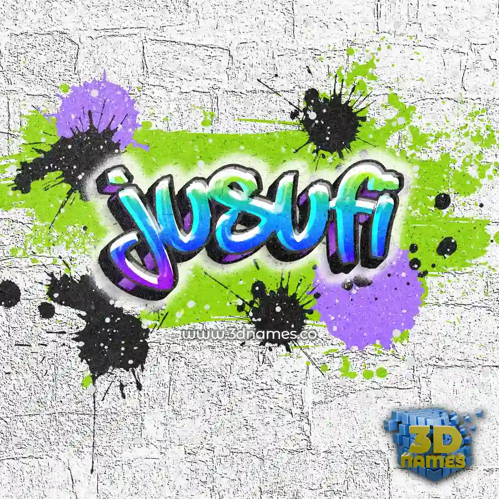 jusufi in Graffiti Grunge style - 3D name wallpaper