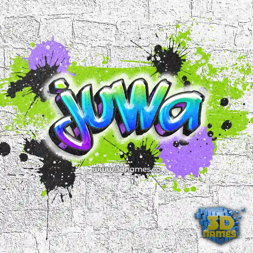 juwa in Graffiti Grunge style - 3D name wallpaper