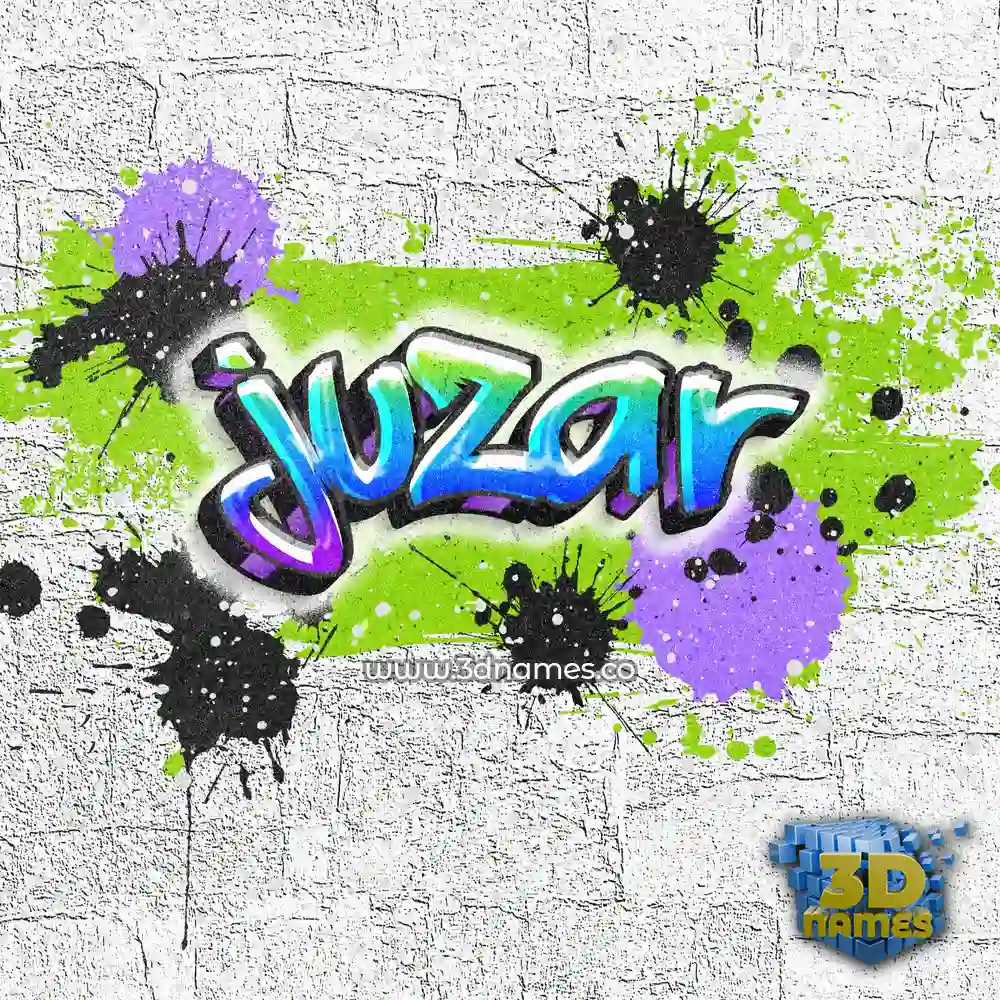juzar in Graffiti Grunge style - 3D name wallpaper