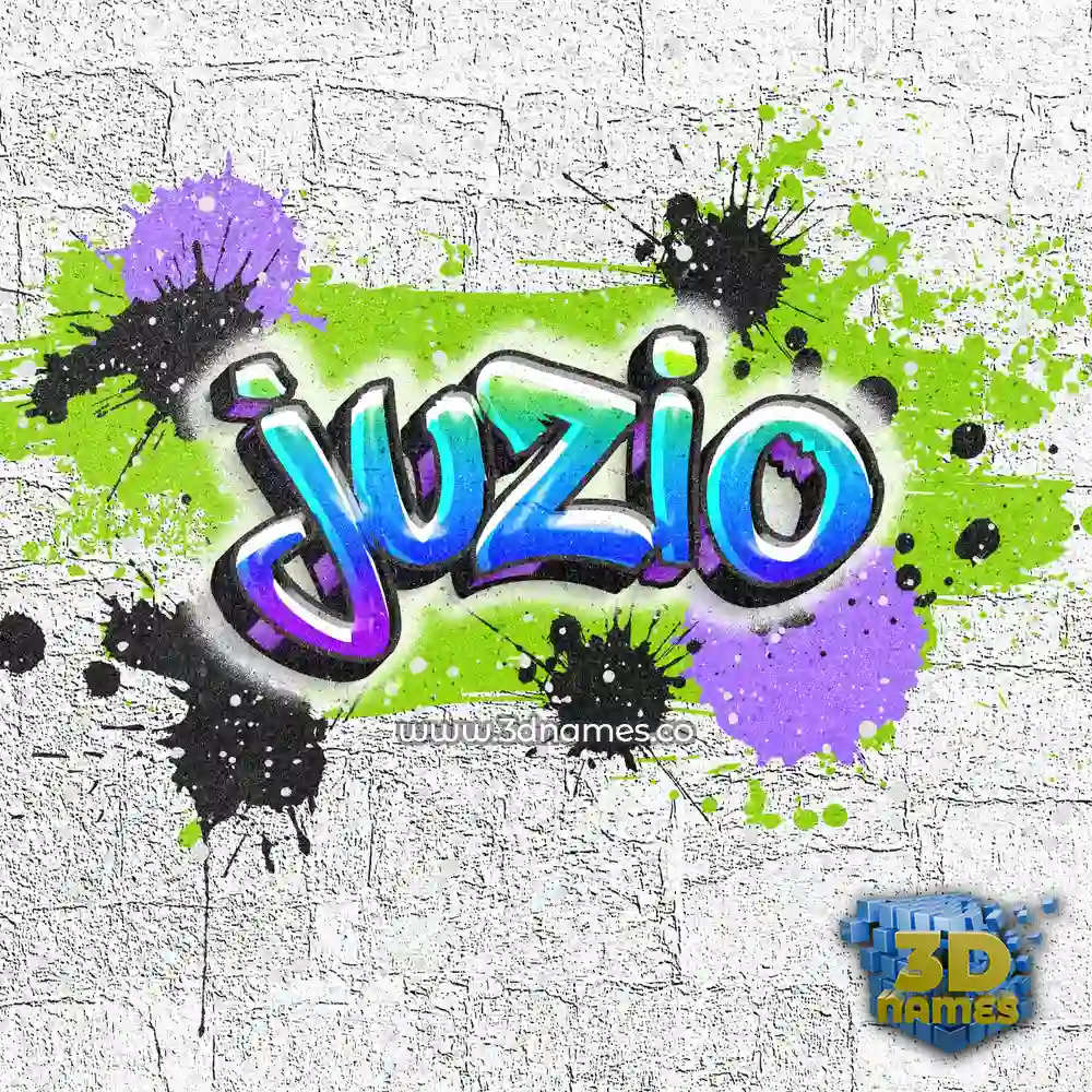 juzio in Graffiti Grunge style - 3D name wallpaper
