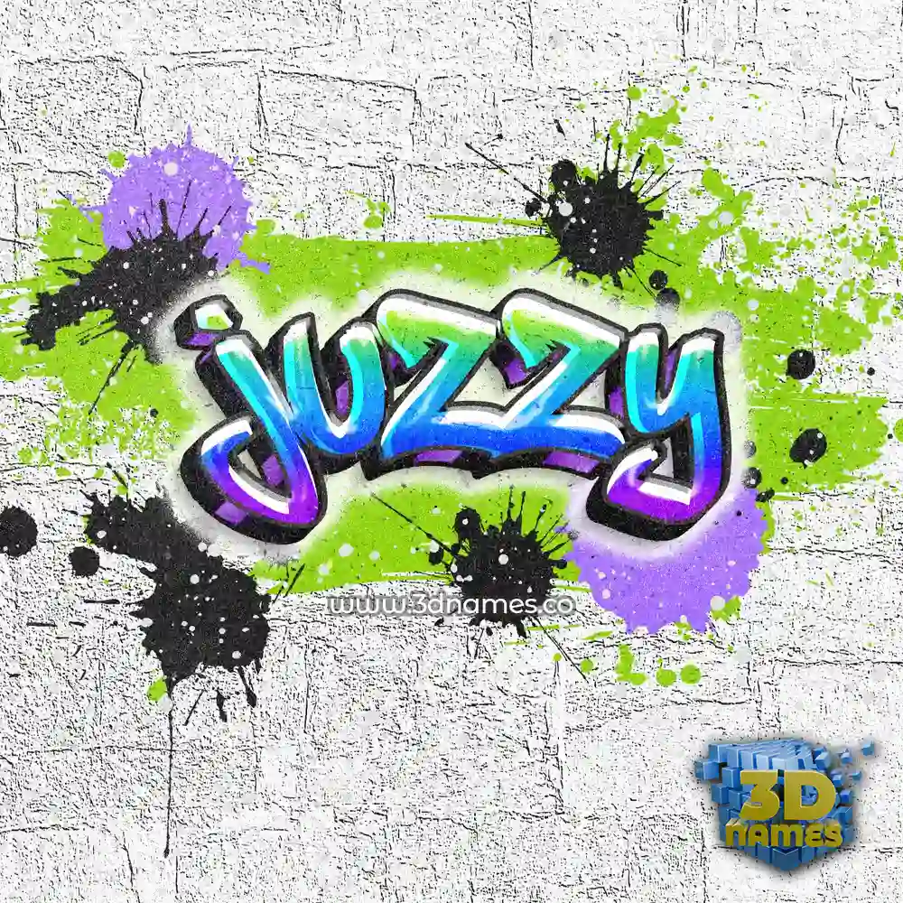 juzzy in Graffiti Grunge style - 3D name wallpaper