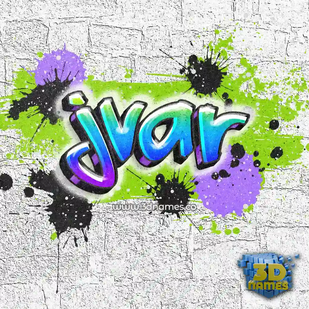 jvar in Graffiti Grunge style - 3D name wallpaper