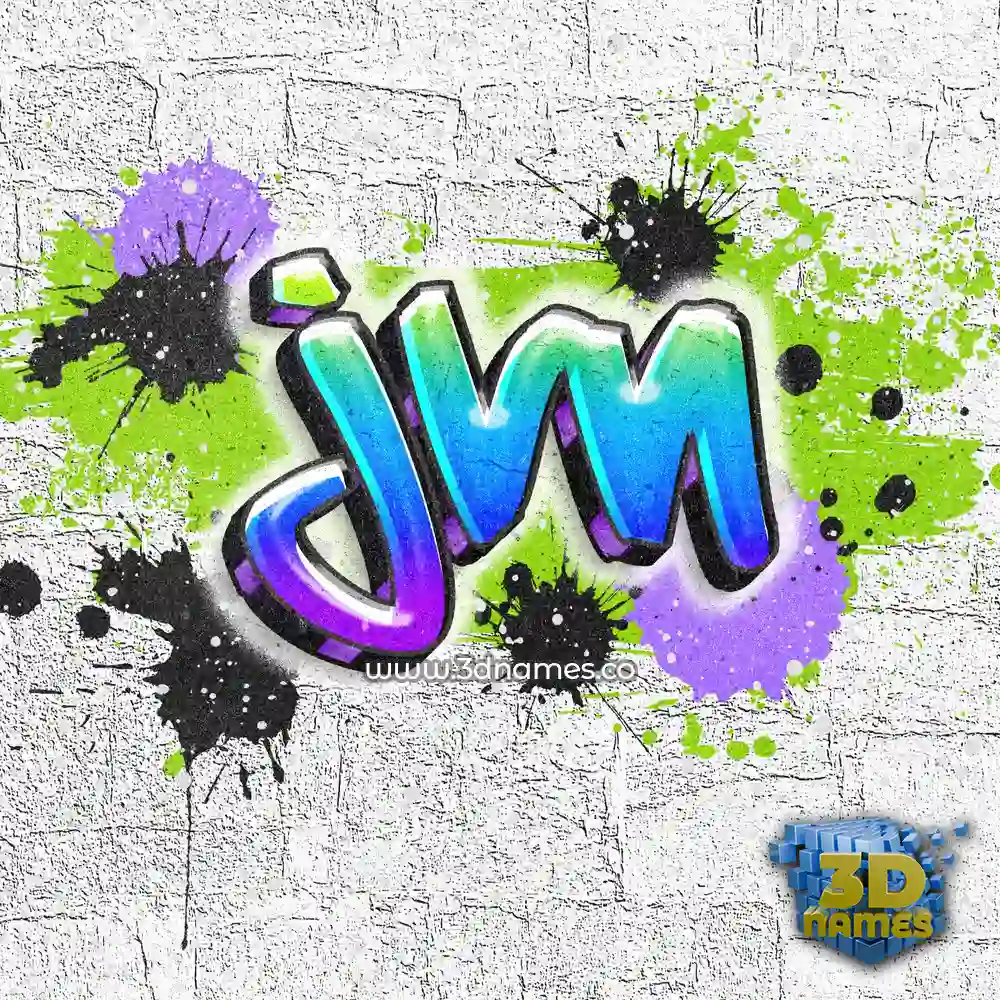 jvn in Graffiti Grunge style - 3D name wallpaper