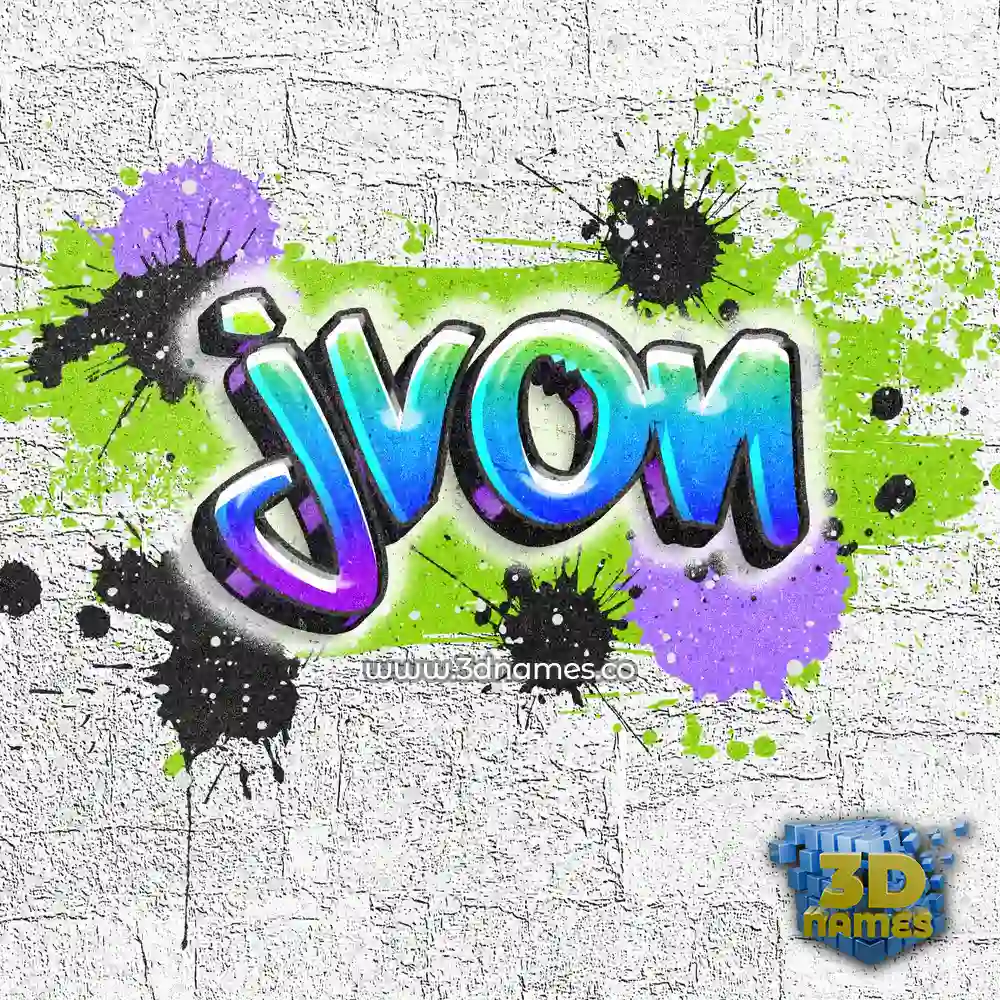 jvon in Graffiti Grunge style - 3D name wallpaper