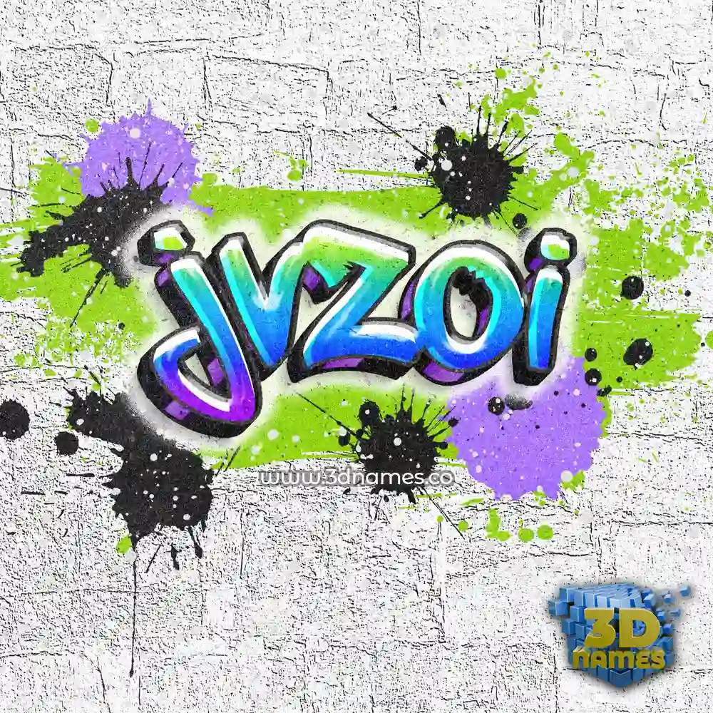jvzoi in Graffiti Grunge style - 3D name wallpaper