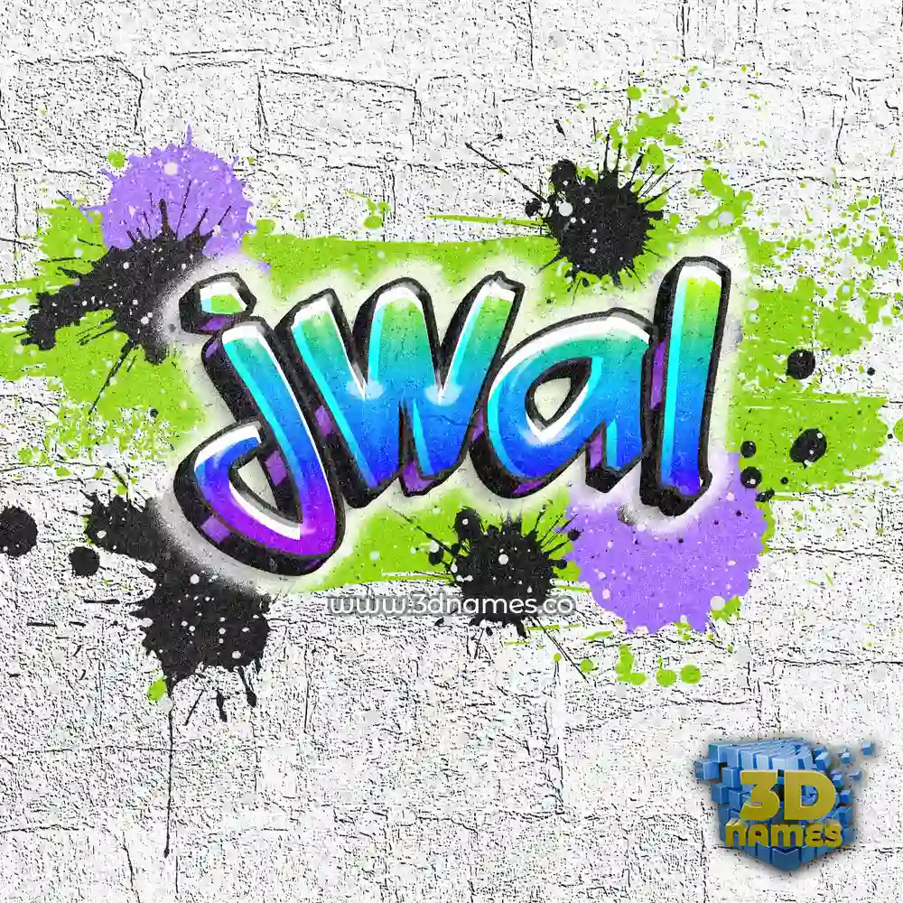 jwal in Graffiti Grunge style - 3D name wallpaper