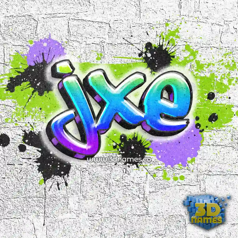 jxe in Graffiti Grunge style - 3D name wallpaper