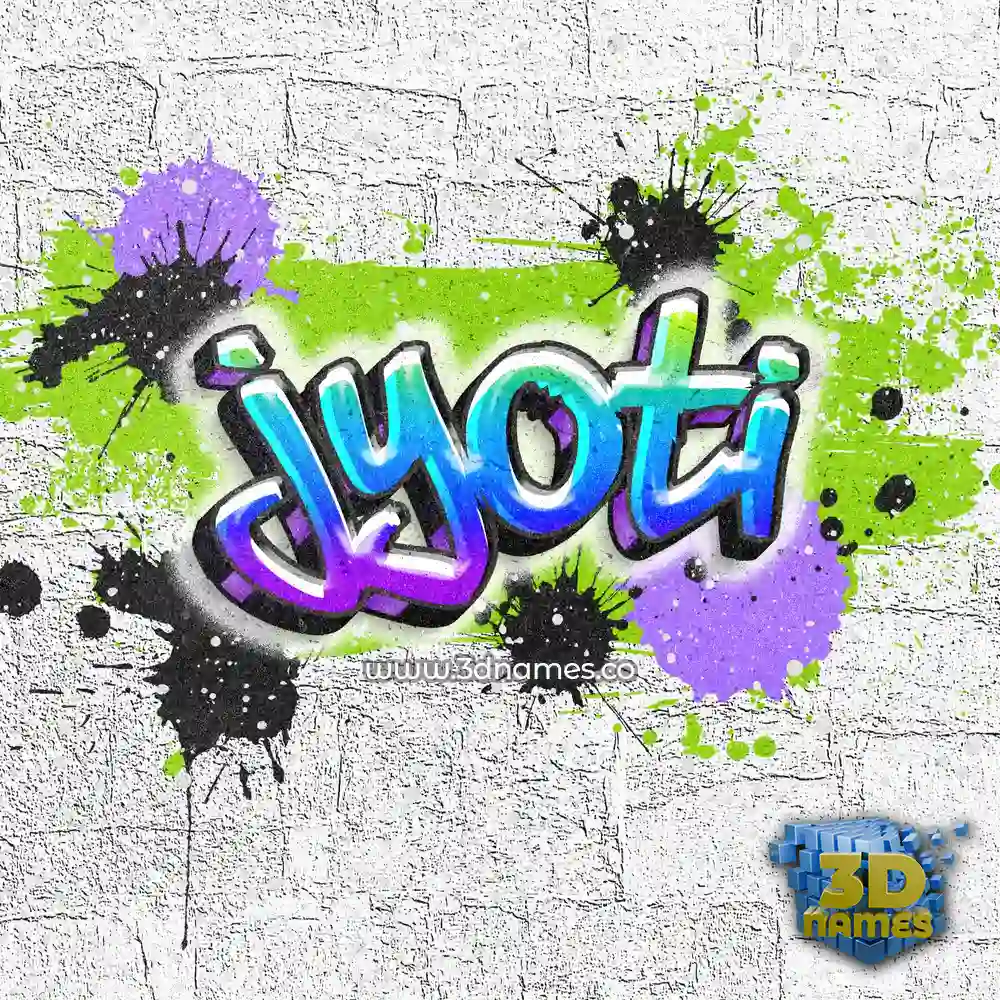 jyoti in Graffiti Grunge style - 3D name wallpaper