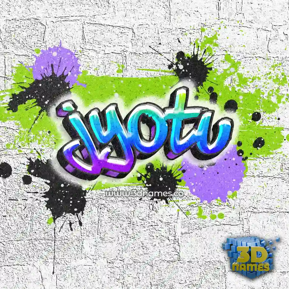 jyotu in Graffiti Grunge style - 3D name wallpaper