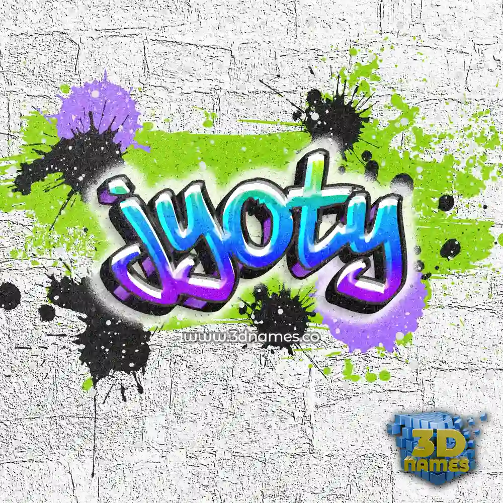 jyoty in Graffiti Grunge style - 3D name wallpaper
