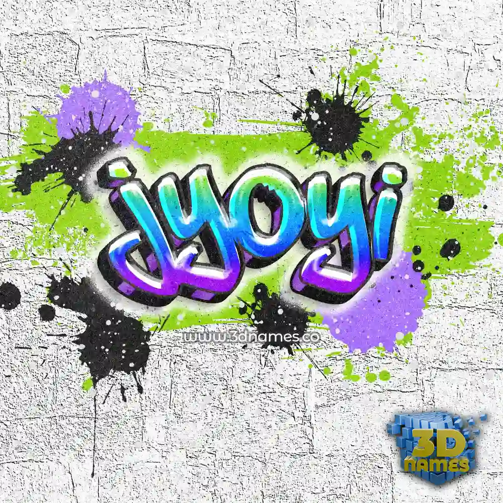 jyoyi in Graffiti Grunge style - 3D name wallpaper