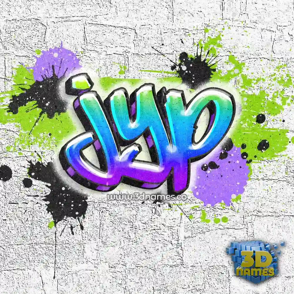 jyp in Graffiti Grunge style - 3D name wallpaper