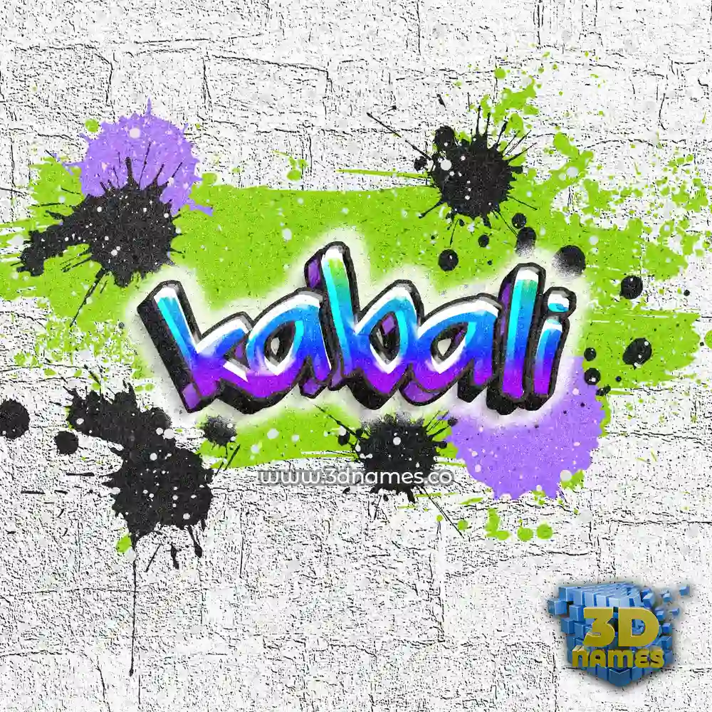 kabali in Graffiti Grunge style - 3D name wallpaper