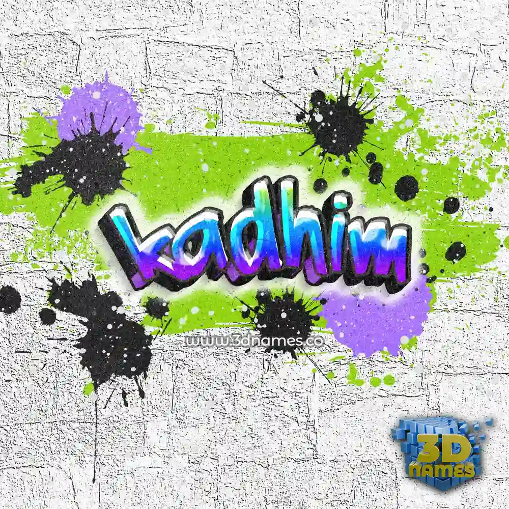 kadhim in Graffiti Grunge style - 3D name wallpaper