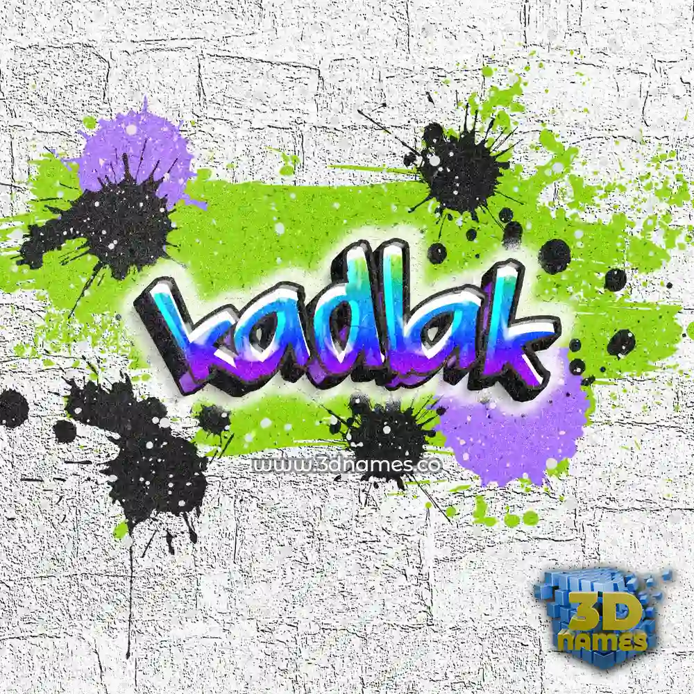 kadlak in Graffiti Grunge style - 3D name wallpaper