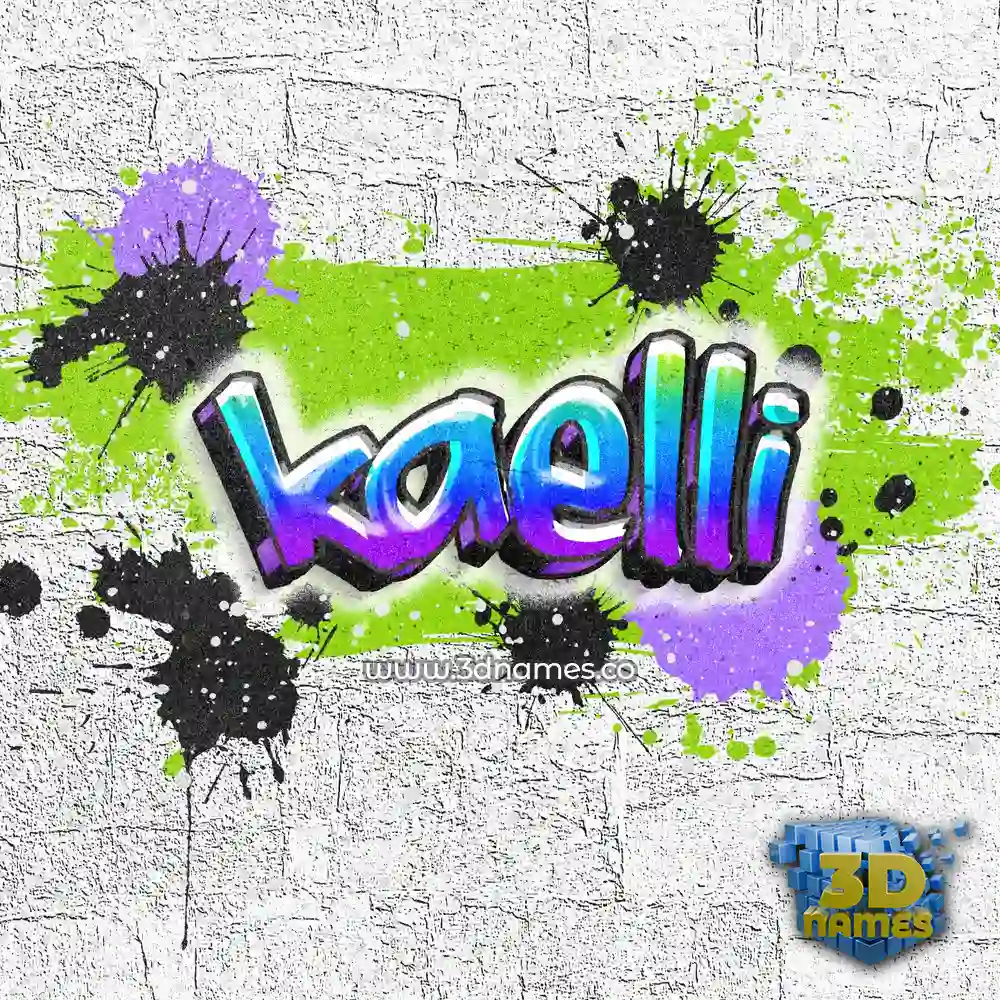 kaelli in Graffiti Grunge style - 3D name wallpaper