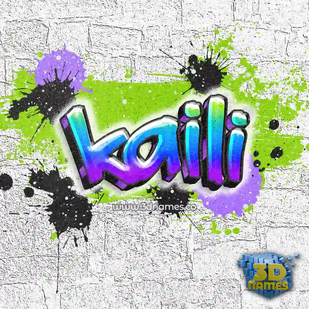 kaili in Graffiti Grunge style - 3D name wallpaper