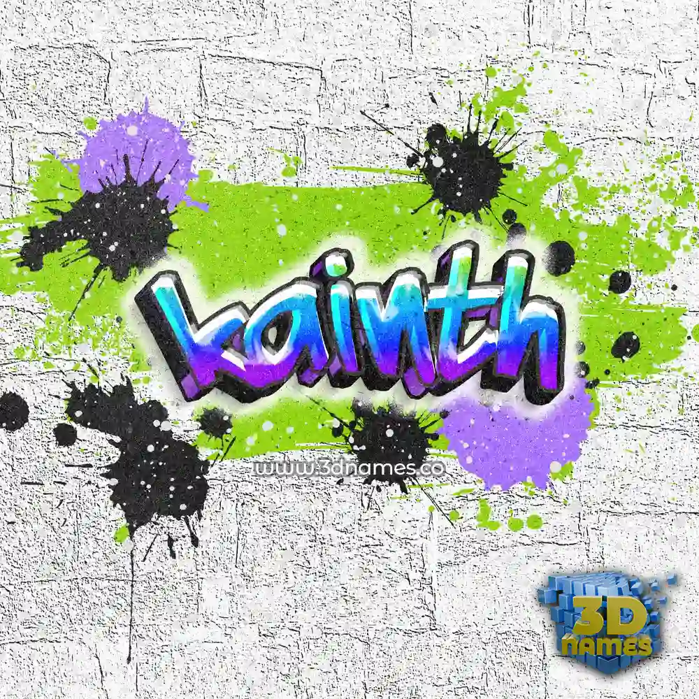 kainth in Graffiti Grunge style - 3D name wallpaper