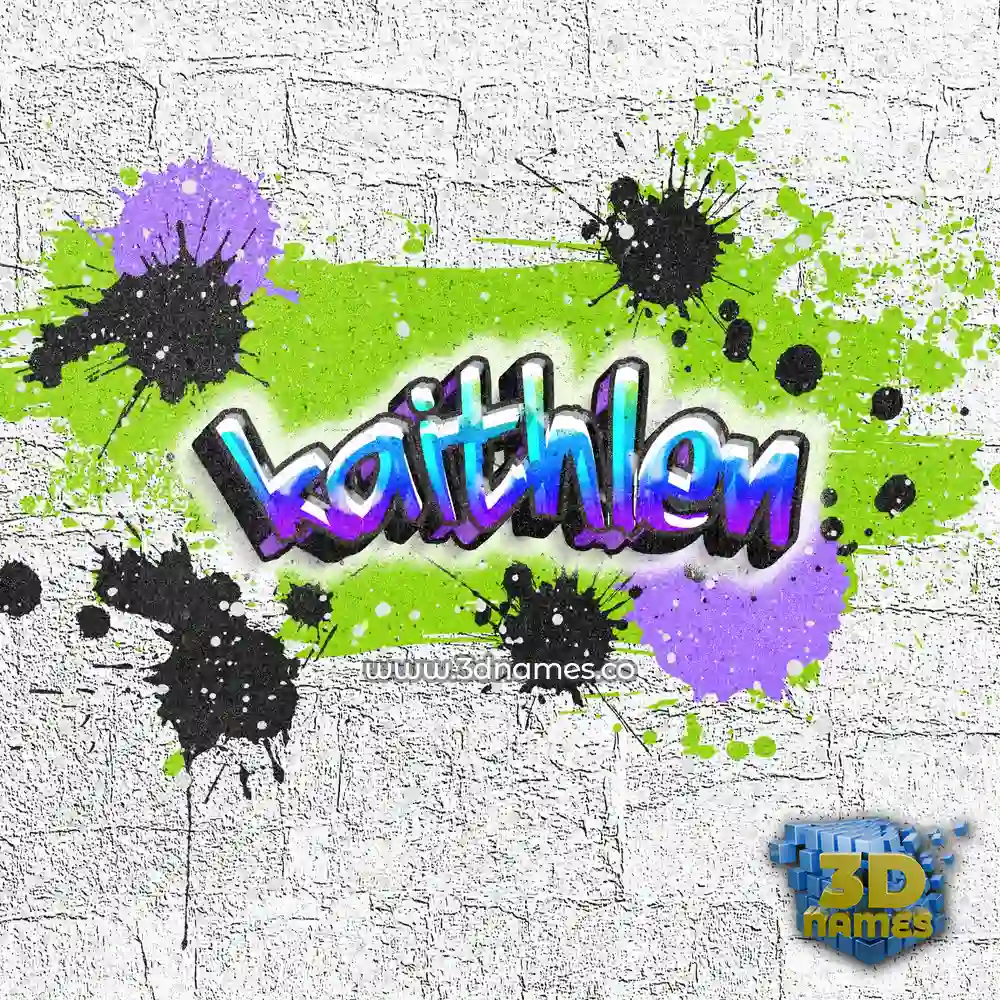 kaithlen in Graffiti Grunge style - 3D name wallpaper