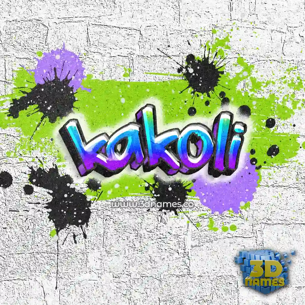 kakoli in Graffiti Grunge style - 3D name wallpaper