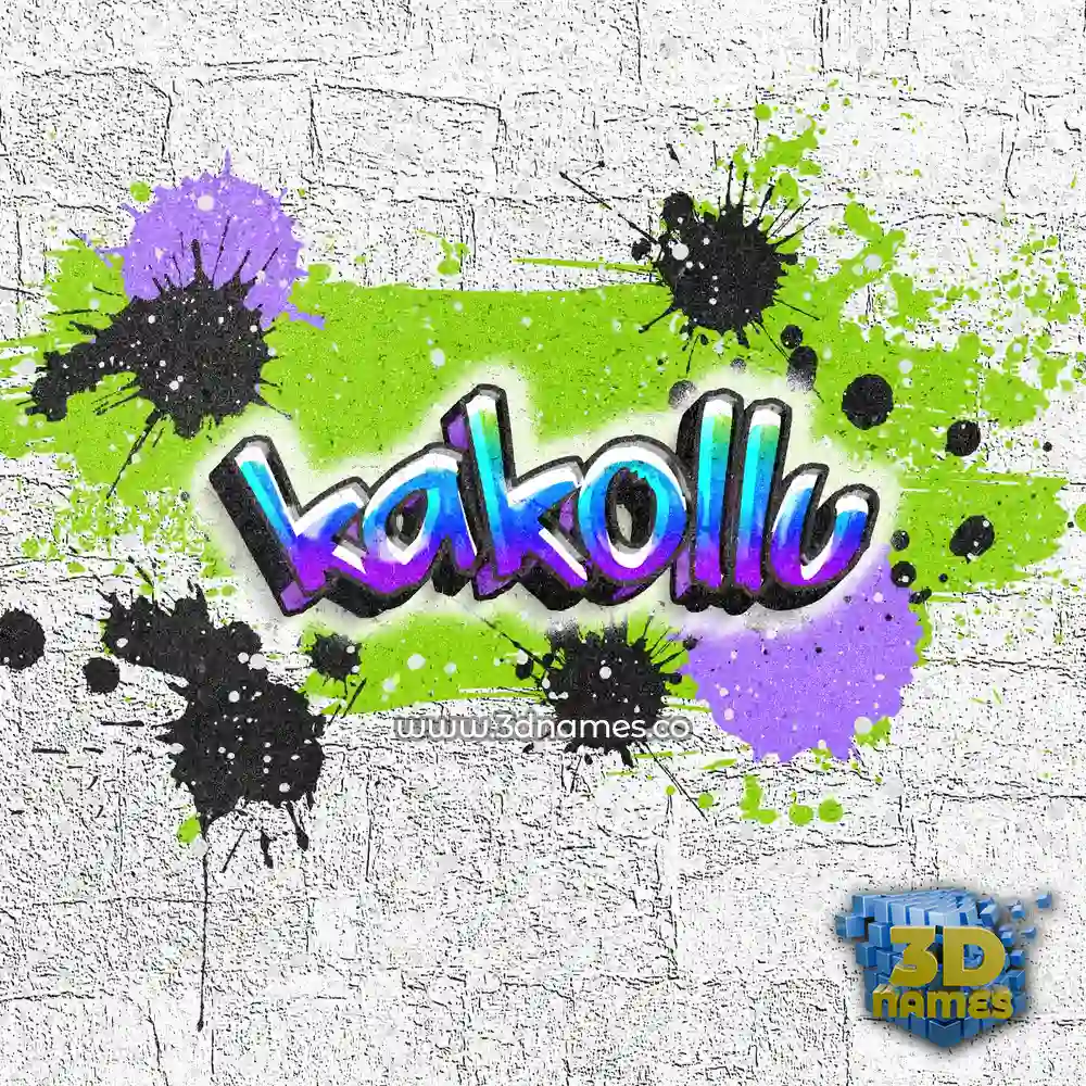 kakollu in Graffiti Grunge style - 3D name wallpaper