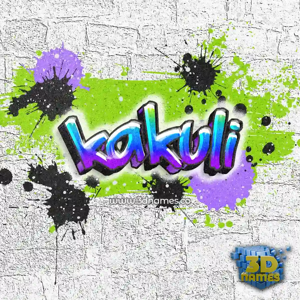 kakuli in Graffiti Grunge style - 3D name wallpaper