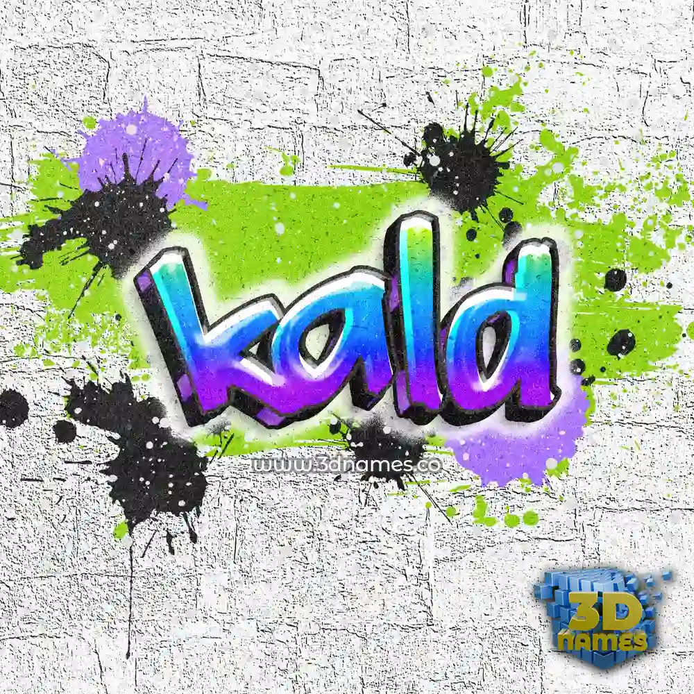 kald in Graffiti Grunge style - 3D name wallpaper