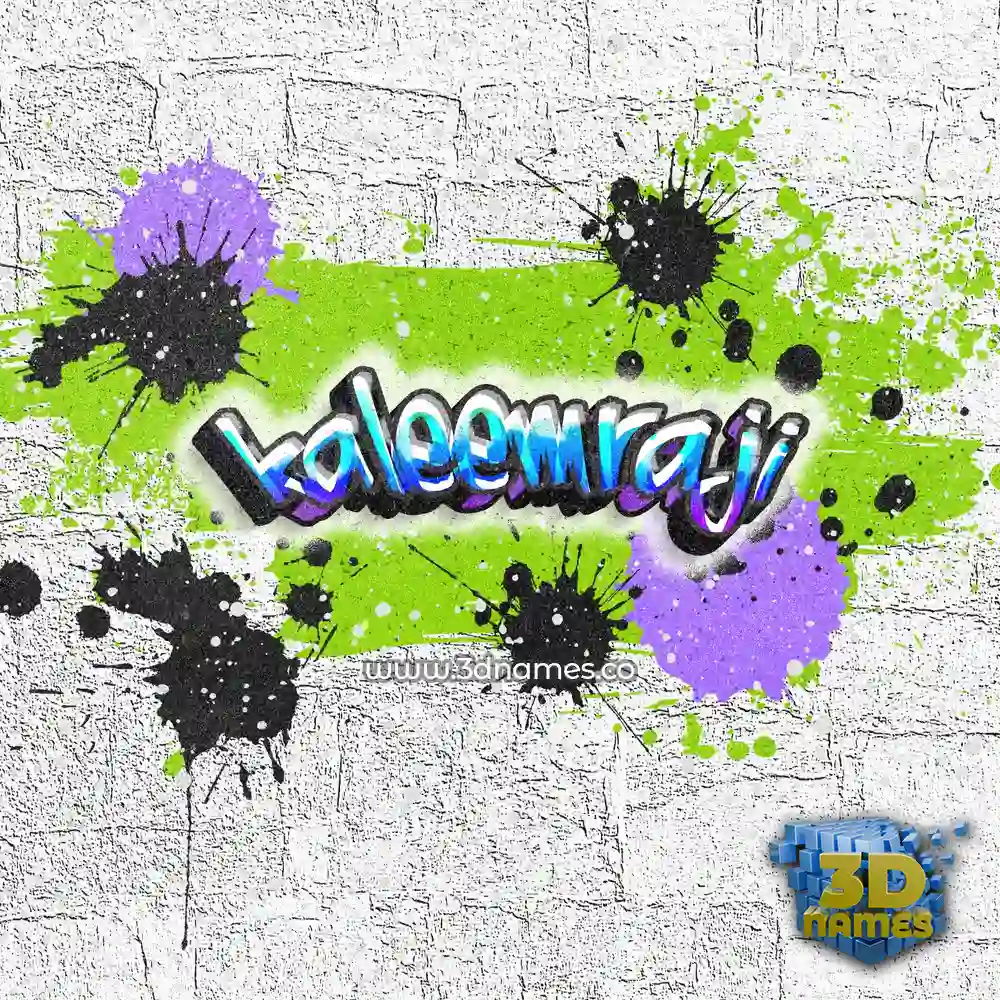 kaleemraji in Graffiti Grunge style - 3D name wallpaper