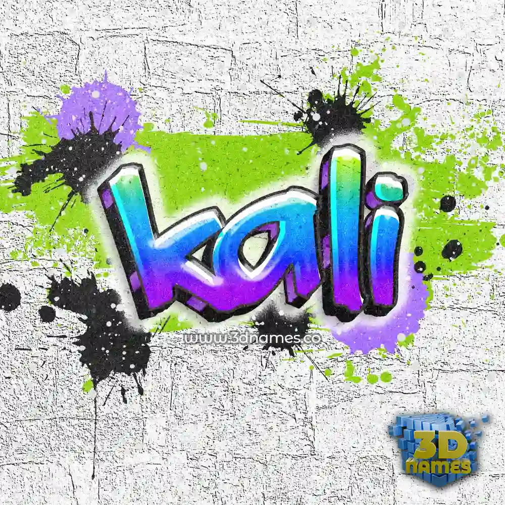 kali in Graffiti Grunge style - 3D name wallpaper