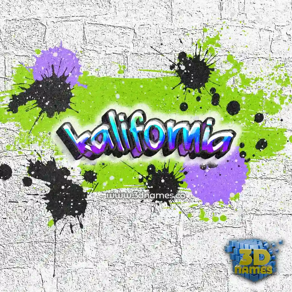 kalifornia in Graffiti Grunge style - 3D name wallpaper