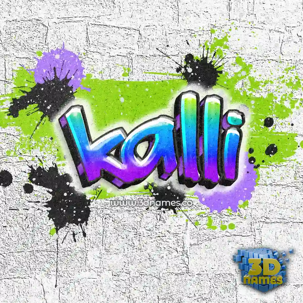 kalli in Graffiti Grunge style - 3D name wallpaper