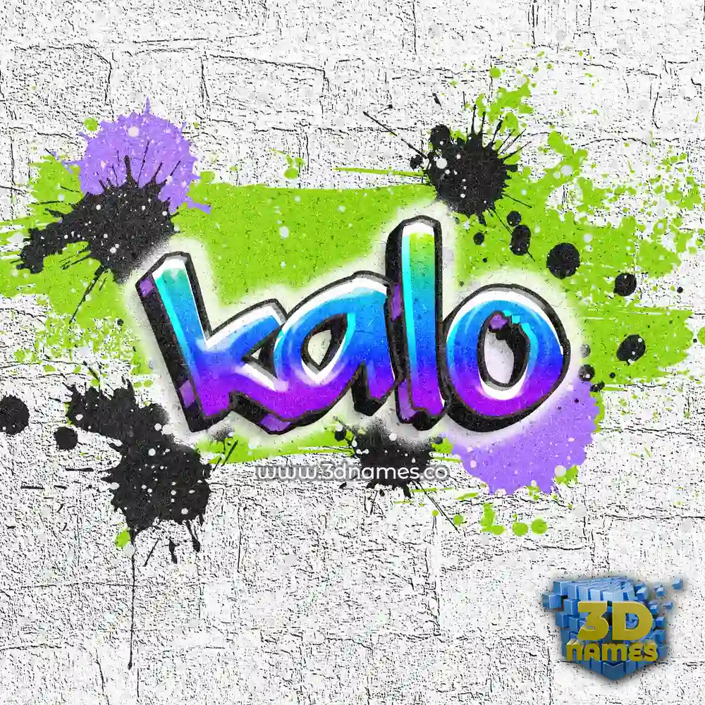kalo in Graffiti Grunge style - 3D name wallpaper