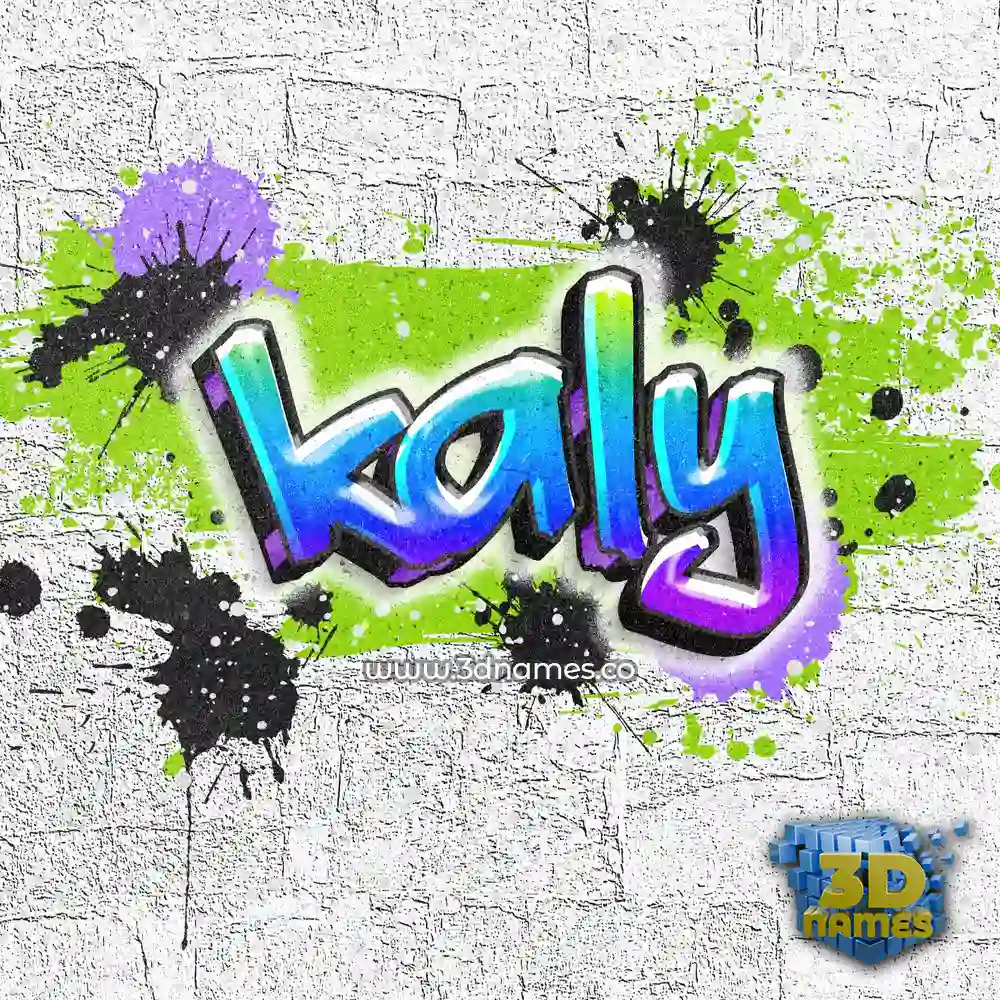 kaly in Graffiti Grunge style - 3D name wallpaper