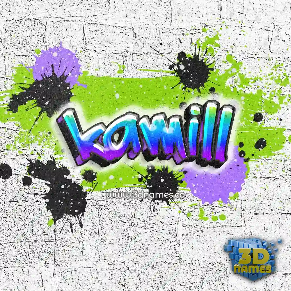 kamill in Graffiti Grunge style - 3D name wallpaper